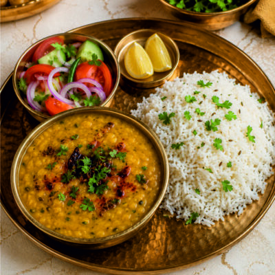 Punjabi Kadhi Chawal